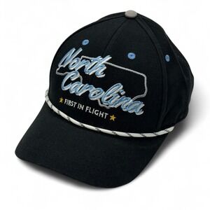 Shells Vintage Hat Co North Carolina First In Flight Rope Baseball Cap Men Black